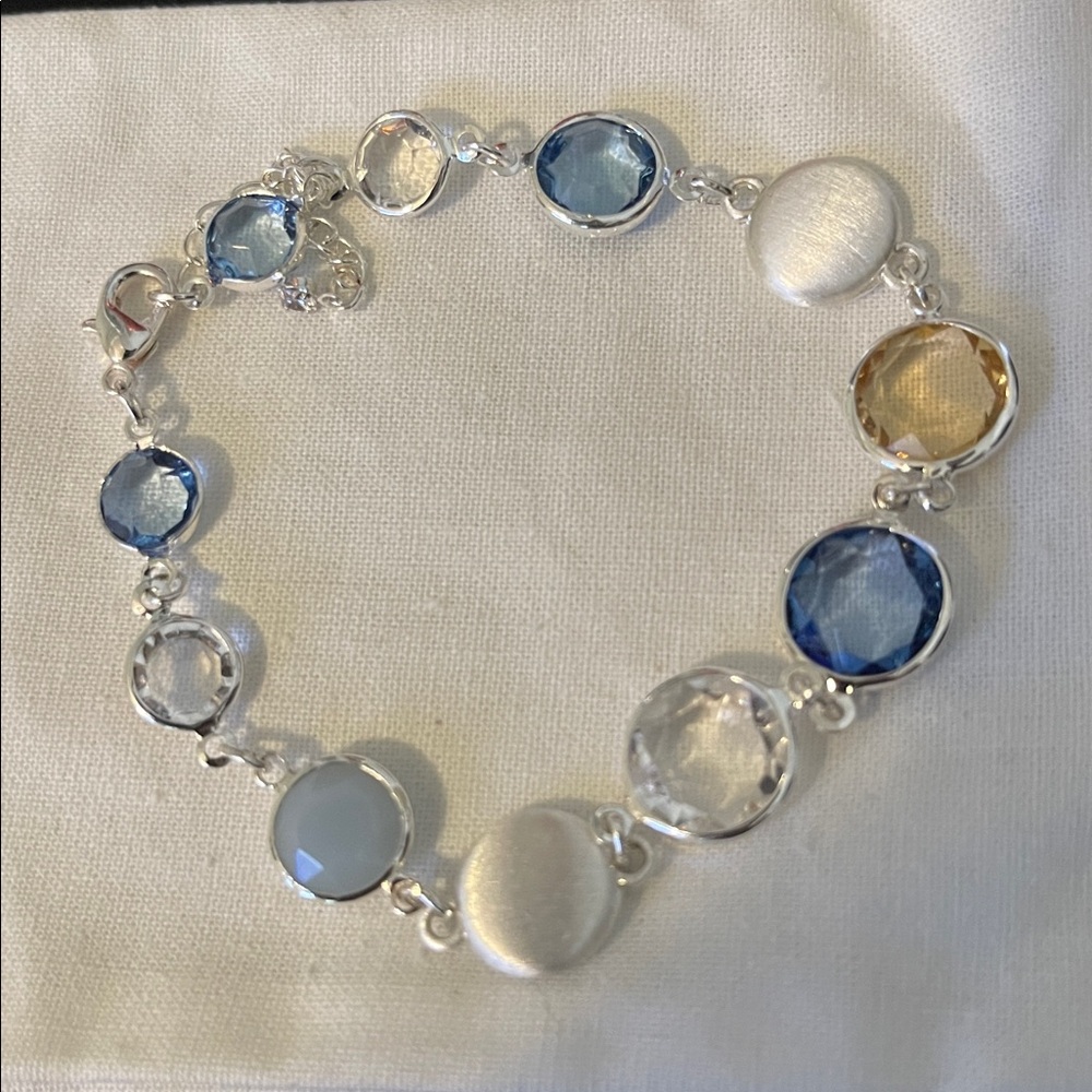 Bracelet mix of glass stone 8” WzAncona Boutique